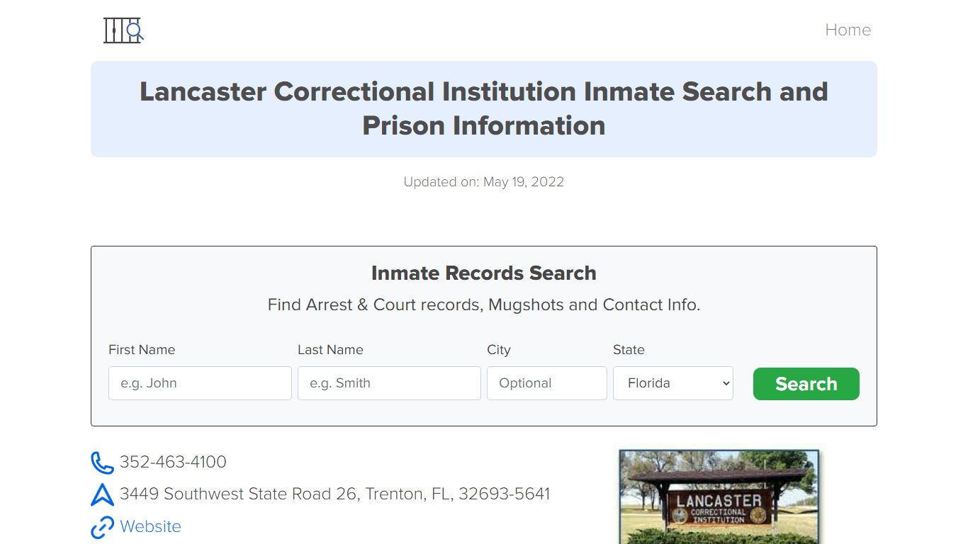 Lancaster Correctional Institution Inmate Search ...